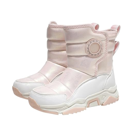 Junge Mädchen Gefüttert Winterstiefel Kinder Warm Schneestiefel...