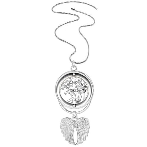 Collier rotatif ailes d'ange Masterpiece, bijou d'exception aux finitions premium