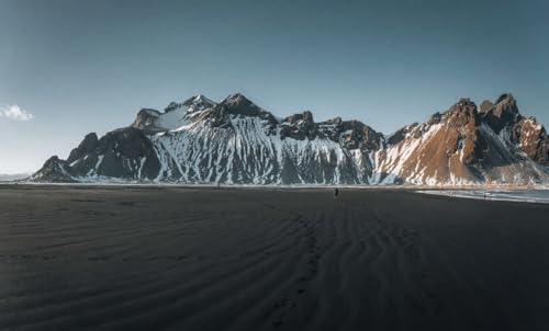 Photo drone Vestrahorn Islande sur aluminium 120x70, une invitation au voyage