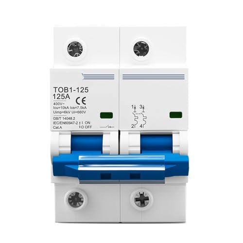 Disjoncteur miniature TOB1-125 100A haute performance pour réseaux 400V triphasé - 4