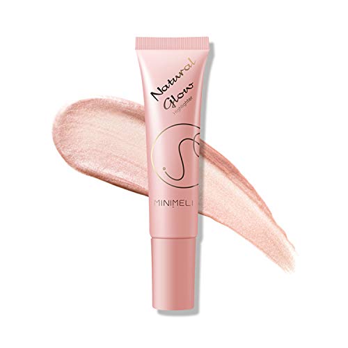 Shimmer Liquid Highlighter Glow, Silky Smooth Illuminating Glow Radiant Highlighting Illuminator Women Makeup for Eye Cheek Face Body Bronzer Contour Highlight (PEACH CHAMPAGNE-1PC)