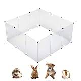 Eiiel Small Animal Pen Indoor Fence Large Plastic Fence Yard Pet Playpen for Guinea Pigs Hamsters Bu