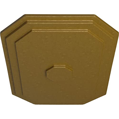 Image of 25 1 /4 inchW x 17 1 /4 inchH x 1 3 /4 inchP Felix Ceiling Medallion, Hand-Painted Gold