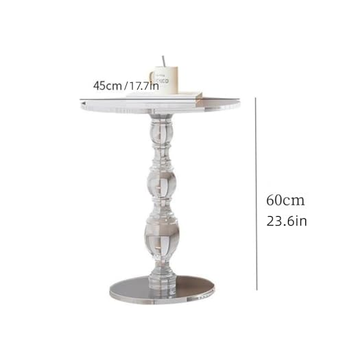 CEMONT Table Appoint Table d'appoint en Acrylique Moderne Simple, Table d'extrémité Transparente, Petite Table de canapé, Balcon, Table Ronde, Table Basse Petite Table (Size : B) – vue 2
