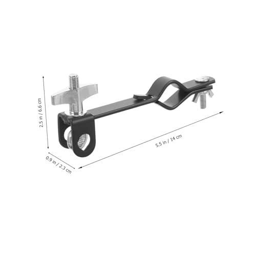 Abrazadera de montaje para cowbell de batería, soporte alto negro para instrumentos de percusión, accesorio para batería y cowbell miniatura 2
