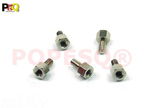 POPESQ® 5 Stk. x Abstand M4 5mm IG-AG Messing #A3308