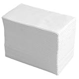 UTHCLO 50 Stück Weiße Staubfreie Papierservietten Dicke Dekorative Gästeservietten Sichere Einweg...