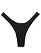 RELLECIGA Women's Black High Cut Thong Bikini Bottom Size XX-Large