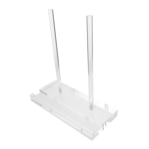 PartyKindom Clear Acrylic Display Stand for Plates Books Menus Tablets Sturdy Transparent Easel Holder for Kitchen Counter Decor for Artwork Magazines Photos Cookbooks