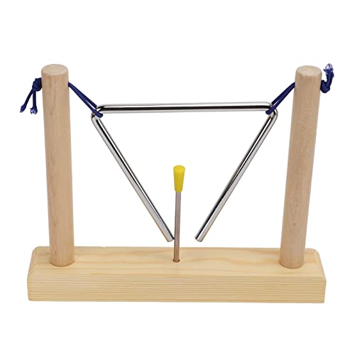 Musical Triangle Instrument Pine Frame Performance Playing Ideal Present Music Stage Wood Colour