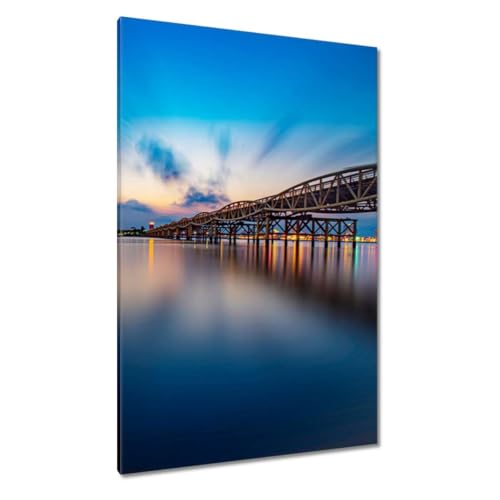 Peinture imprimée sur toile 80x120 cm - Vue du pont grand format H10283Y
