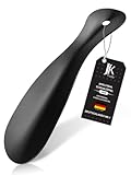 JK Trade® L'original | Chausse-pied stable en acier inoxydable de 19 cm | Chausse-pied en acier inoxydable pour les voyages | Petite chausse-pied pour les déplacements | Shoe Horn | Business