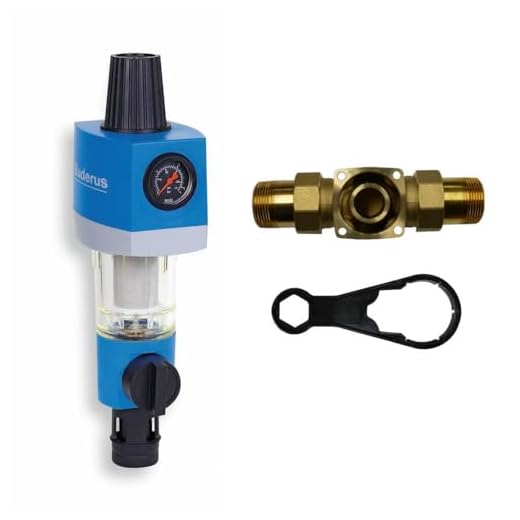 Buderus Hauswasserfilter Logafix mit Rückspülfilter und Druckminderer, 1 Zoll Anschluss, 1 Stück