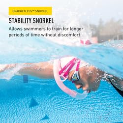 FINIS Stability Swimmer’s Snorkel - Bracketless - Center-Mount Swim Training Snorkel - Adjustable Fit - Silicone Mouthpiece - Orchid by FINIS - Image 2