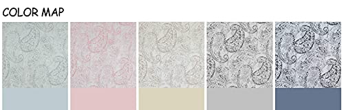 Muse Dream Sun Blocking Gray Blackout Paisley Curtains 84 Inch Long For Bedroom Jacquard Patterned European Luxury Curtains For Living Room Thermal Insulated Window Drapes Grommets 2 Panels 52"Wx84"L #TOP6