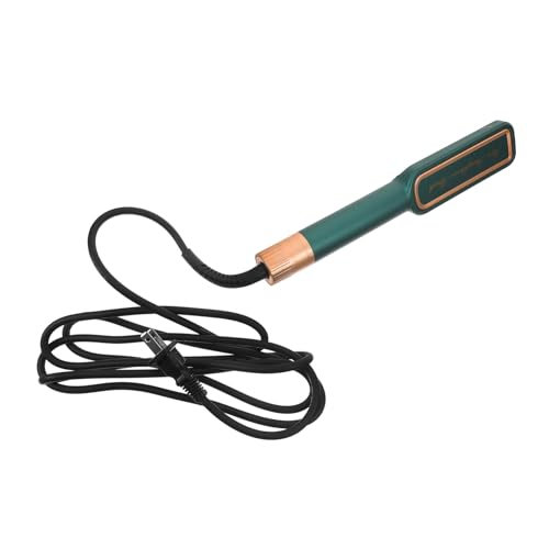 Plancha para el cabello portátil ajustable para mujeres, ligera con placas de cerámica, calentamiento rápido, anti-frizz y potenciadora del brillo, adecuada para cabello ondulado y rizado, enchufe estadounidense miniatura 1