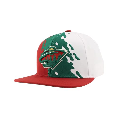 Image of ZHATS NHL Unisex-Adult NHL Officially Licensed Adjustable Snapback Hat Flat Bill Z11 Retro Paintbrush