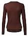 MBJ WSK781 Womens Keep It Classic Crew Neck Cardigan L Brown