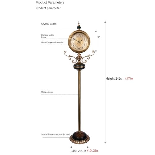 image for Grandfather Clock Silent Living Room Elegant and Luxurious Floor Clock