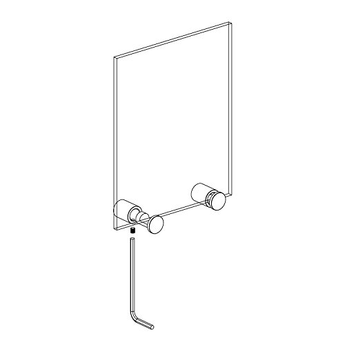 Topnike Side Clamp Standoffs 3/4" X 1" Satin Aluminum, Edge Grip Standoffs For Glass, Burglarproof Sign Standoff, Standoffs Hardware, For Acrylic, Glass, Pvc, Glass Panel With 2 Pcs Spacers, Pack Of 4 #TOP2