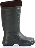 bootsangeln rhein  LEMIGO leichte Eva Gummistiefel gefüttert GRENLANDER 862 (42, grün)