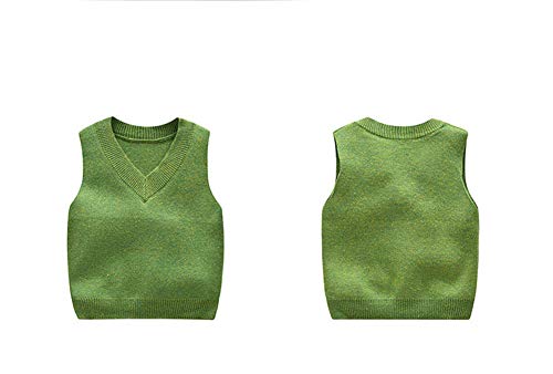 Image of PTPUKE Baby Boys Girls V Neck Comfort Knitted Sleeveless Pullover Sweater Vest