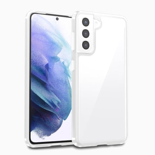 Image of Case for Samsung Galaxy S21, Military Grade Drop Protection Phone Case, Yellowing Resistant, Anti-Scratch Hard PC Back, Shockproof Hard Ultra-Thin Protective Cover, Clear