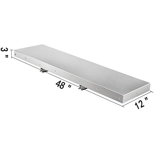 Happybuy Concession Shelf 48L X 12W Inch Stainless Steel Drop Down Folding Serving Food Shelf Stand Serving For Concession Trailer Serving Window #TOP1