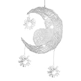 Lustre pour Chambre d'enfant: Ce lustre n'est pas seulement un excellent lustre d'éclairage de chambre, mais aussi un luminaire créatif de décoration intérieure. Le lustre LED lune convient à la chambre d'enfant, à la chambre de fille, au salon, à la salle d'étude et à d'autres espaces.