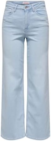 ONLY Female Jeans mit weitem Bein ONLMADISON Hohe Taille Weiter Beinschnitt Jeans