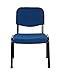 hjh Office Chaise de conférence XT 600 XL en Tissu, Assise Extra Large, Chaise Ergonomique à Quatre Pieds, Dossier, empilable, jusqu'à 150 kg (Bleu), métal, 67 x 60 x 55 cm
