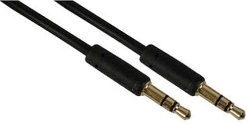 SLIM 3.5mm Mini Stereo Jack to Jack Plug Audio Headphone Aux Cable Lead Gold 50cm SHORT 0.5m