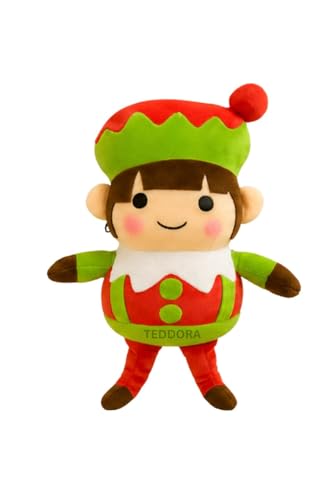 Image of Christmas Santa Clauss Jingle Girl Soft Toy for Girls Boys Kids, Claus Stuffed Baby Teddy Gift Birthday, 25 cm
