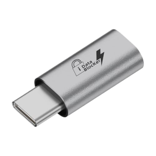 USB Data Blocker - Anti-Juice Jacking Adapter for Secure Public Charging, 1 Piece Type-C Data Protector Defender, Mobile Security Hardware, Privacy Guard for Notebooks, Phones and Laptops