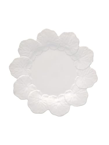 Bordallo Pinheiro Geranium Dinner Plate White, Set of 4