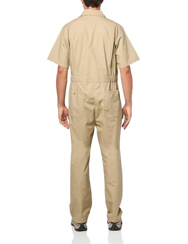 Dickies Macacão masculino de manga curta, Caqui, P