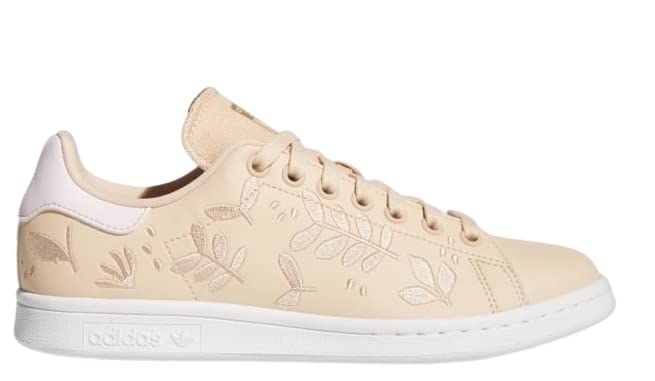 adidas Originals Women's Stan Smith W Low Shoes, Casual Sneakers, Cloud White/Purple Tint/Matte Gold, 8 - Main Image