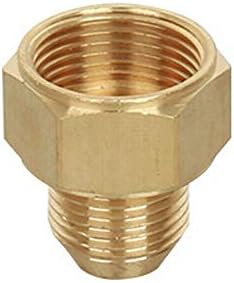 SENRISE Pressure Washer Connector 22mm Female to 14mm Flat Male Pressure Washer Adapter Brass Screw Hose Connetor (Pack of 1)