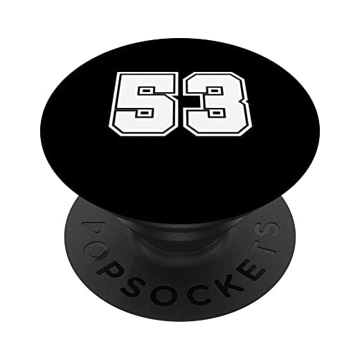 Número 53 - Camiseta deportiva de cumpleaños número cincuenta y tres PopSockets PopGrip Intercambiable