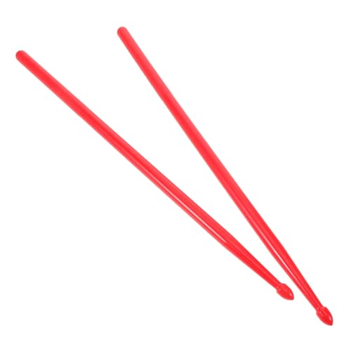 Par de baquetas ligeras de nylon rojas para batería miniatura 1