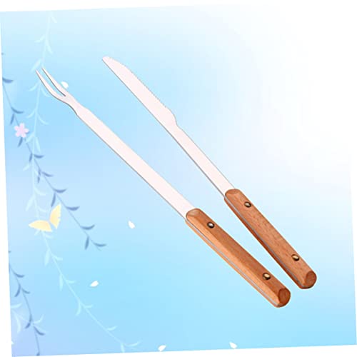 HANABASS 6 Peças Garfo Para Carnes De Aço Espeto Inoxidável Assar Vara Grelha Artesanato Pão/Churras