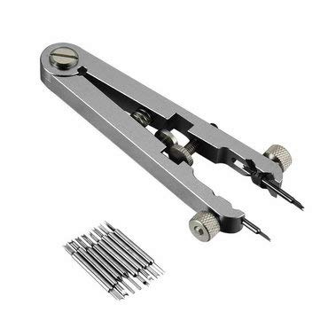RanDal 8 Stifte + Uhrenarmband Federstab Standard Zangenentferner Tragbar Ersetzen Entfernen Werkzeug - Silber