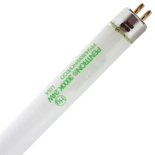 Replacement for Sylvania 20928 FP24/830/HO 24W T5 Fluorescent Tube, 24 Inch, G5 Mini Bi-Pin Base, 3000K Warm White High Output Lamp (2 Pack)
