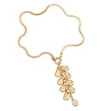 Collares para hombre y mujer, collar de borla con colgante de triángulo bohemio para mujer, cadena de serpiente plana de oro simple, joyería de moda para niña