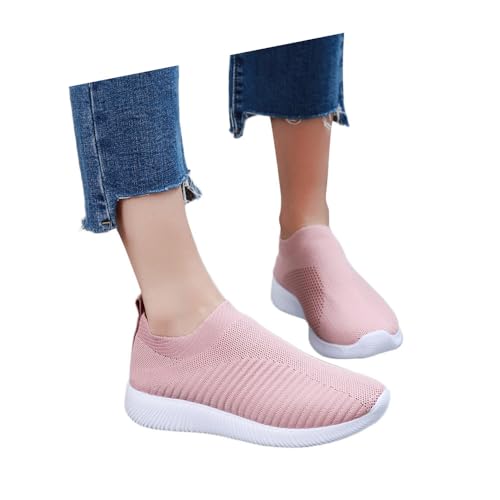 Zapatillas Mujer sin Cordones Casual Malla,Verano Malla Zapatillas Depotivas Mujer Transpirables Running Gimnasio Correr Tenis para Pasear Caminar Correr Andar