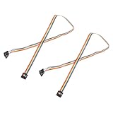 MECCANIXITY 2 Pcs IDC Rainbow Wire Flat Ribbon Cable FC-Female to 8P 19.6 Inch Length 2.54mm Pitch Breadboard Jumper Wires for Electronic Projects