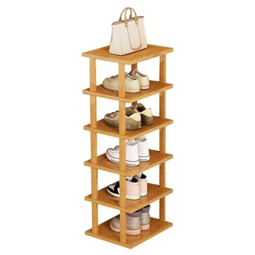 Étagère à chaussures verticale bois meuble sur pied pour placard et couloir épuré