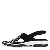 Skechers Women's ARCHFIT Reggae Sport-Hometown Sandal, Black/White, 9