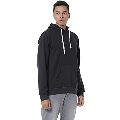 Image of Campus Sutra Men's Cotton Hooded Neck Sweatshirt