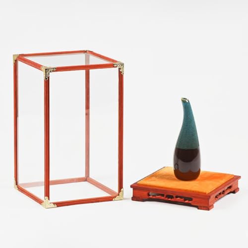 Vitrine pour figurines en verre boîte rangement decorative objets